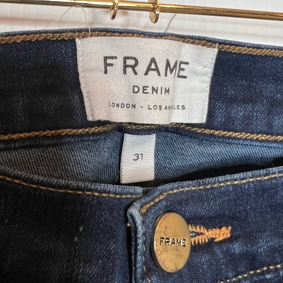 FRAME Le Skinny de Jeanne Longstreet Frayed Hem. Size 31 - Picture 7 of 9